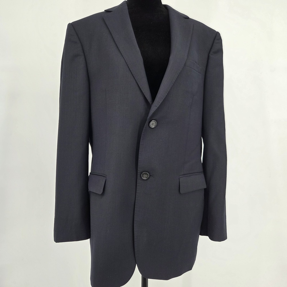 ZZegna Drop 8 Navy Blazer 40R 100% Wool Blazer 281CGN Slim Fit
